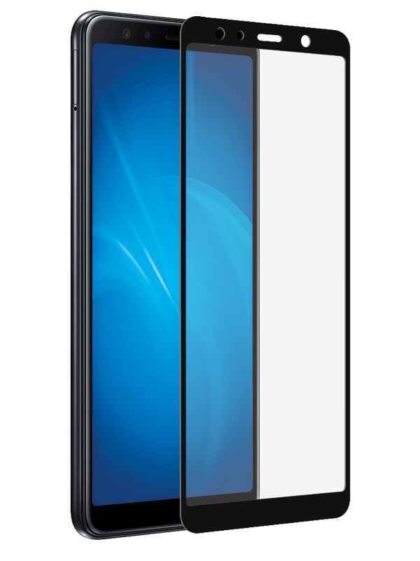 

Закаленное стекло DF для Samsung Galaxy A7 2018 Full Screen sColor-56 Black, sColor-56