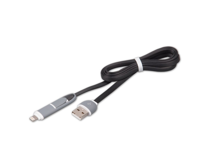 фото Аксессуар Ritmix RCC-200 USB 2.0 - Lightning/MicroUSB Black 15119006