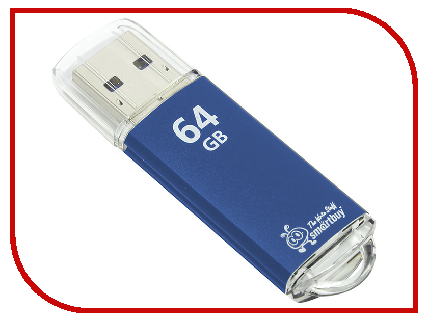 

USB Flash Drive 64Gb - SmartBuy V-Cut Blue SB64GBVC-B3, SB64GBVC-B3