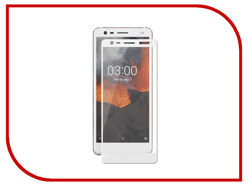 

Аксессуар Защитное стекло Onext для Nokia 3.1 2018 3D White 41818, 41818