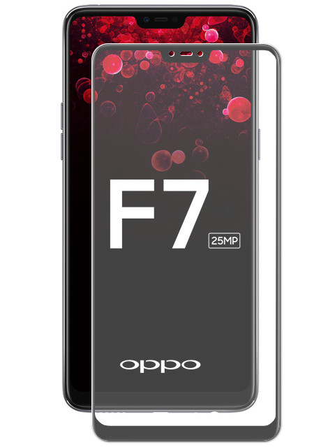 фото Аксессуар Защитное стекло Media Gadget для OPPO F7 2018 2.5D Full Cover Glass Black Frame MGFCOF718BK