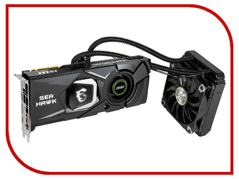 фото Видеокарта MSI GeForce RTX 2080 Sea Hawk X 1515Mhz PCI-E 3.0 8192Mb 14 Gbps 256 bit HDMI USB-C 3xDP RTX 2080 Sea Hawk X