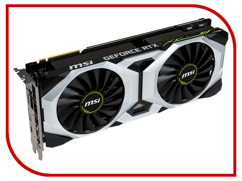 фото Видеокарта MSI GeForce RTX 2080 Ventus OC 1800Mhz PCI-E 3.0 8192Mb 14Gbps 256-bit USB-C HDMI 3xDP RTX 2080 VENTUS 8G OC