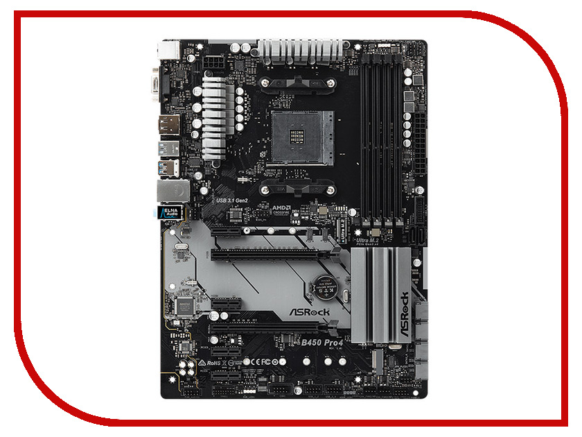 

Материнская плата ASRock B450 Pro4, B450 Pro4