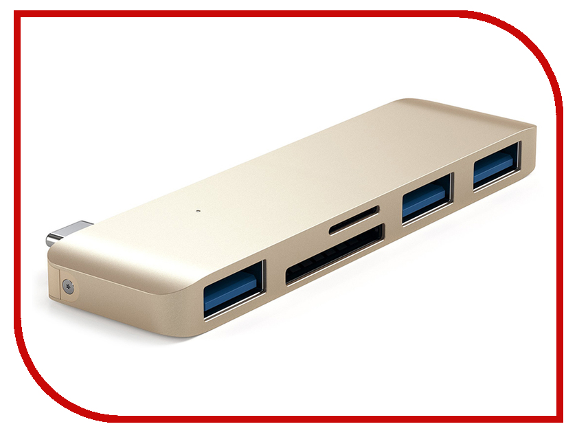 фото Хаб USB Satechi Type-C USB Hub для Macbook Gold ST-TCUHG