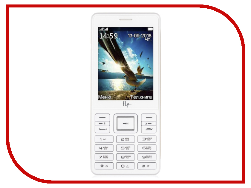 

Сотовый телефон Fly TS114 White, TS114