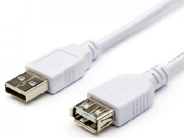 фото Аксессуар atcom usb am-af 1.8m white ат3688