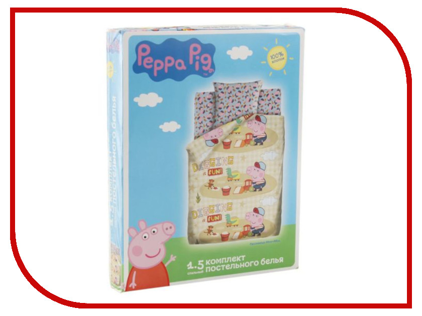 

Постельное белье Peppa Pig Песочница Комплект 1.5 спальный Бязь 2111574, Песочница
