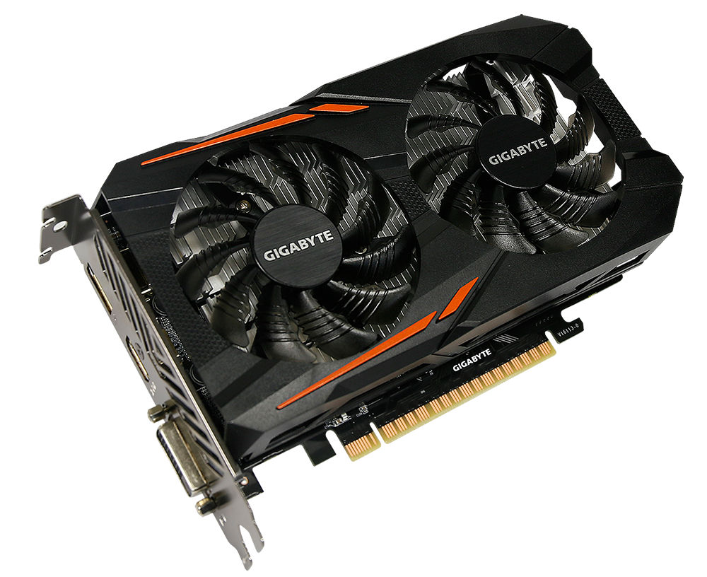 фото Видеокарта gigabyte geforce gtx 1050 ti 1316mhz pci-e 3.0 4096mb 7008mhz 128 bit dvi hdmi hdcp oc gv-n105toc-4gd выгодный набор + серт. 200р!!!