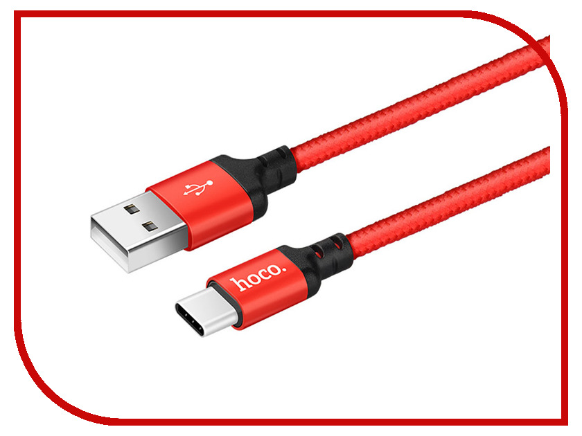 

Аксессуар Hoco Times Speed X14a USB - Type C 2M Red-Black, X14a