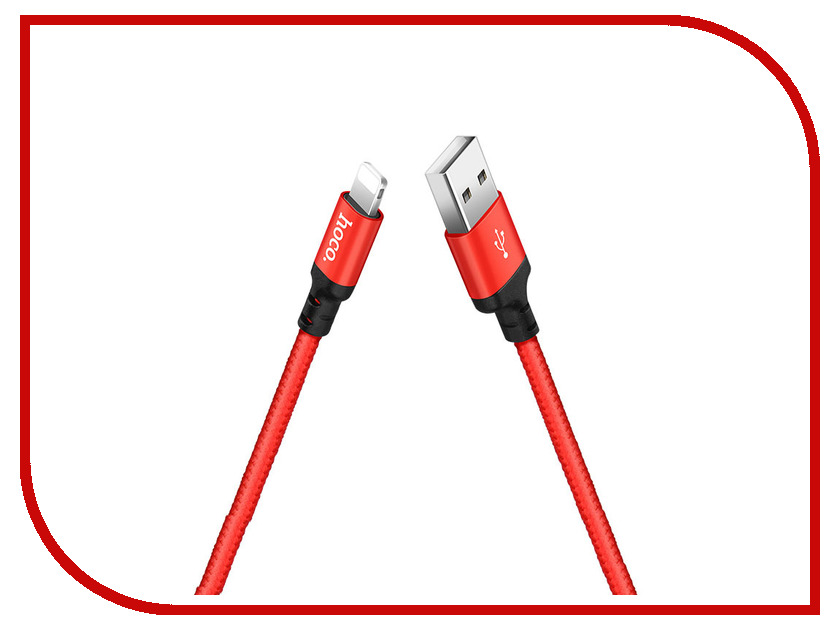 фото Аксессуар Hoco Times Speed X14i USB - Lightning Red-Black