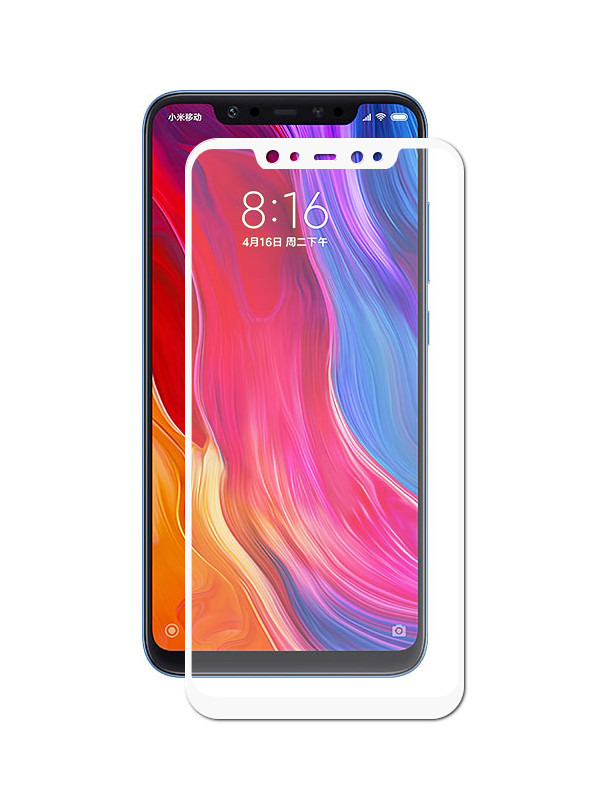 

Аксессуар Противоударное стекло Innovation для Xiaomi Mi 8 2D Full Glue Cover White 12766, 12766