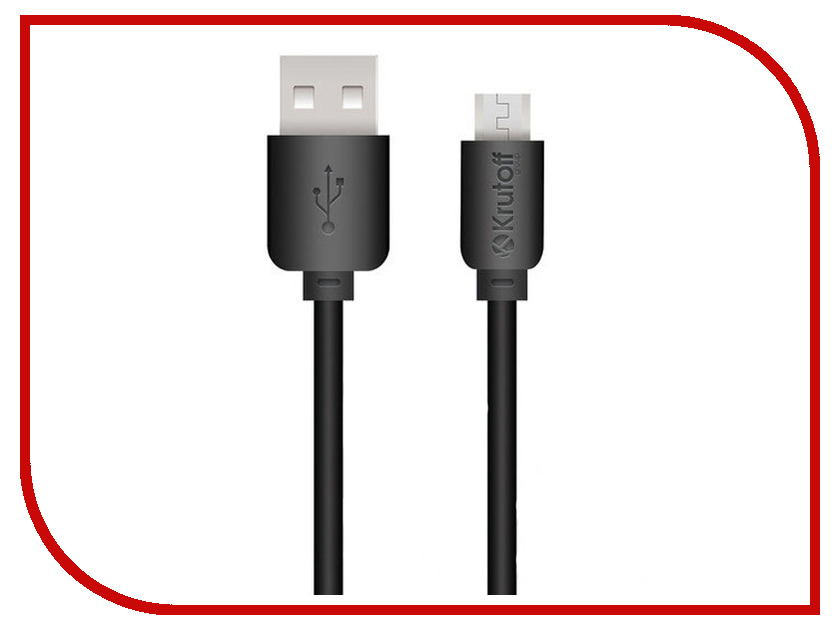 фото Аксессуар Krutoff Classic USB - microUSB 1m Black 14854