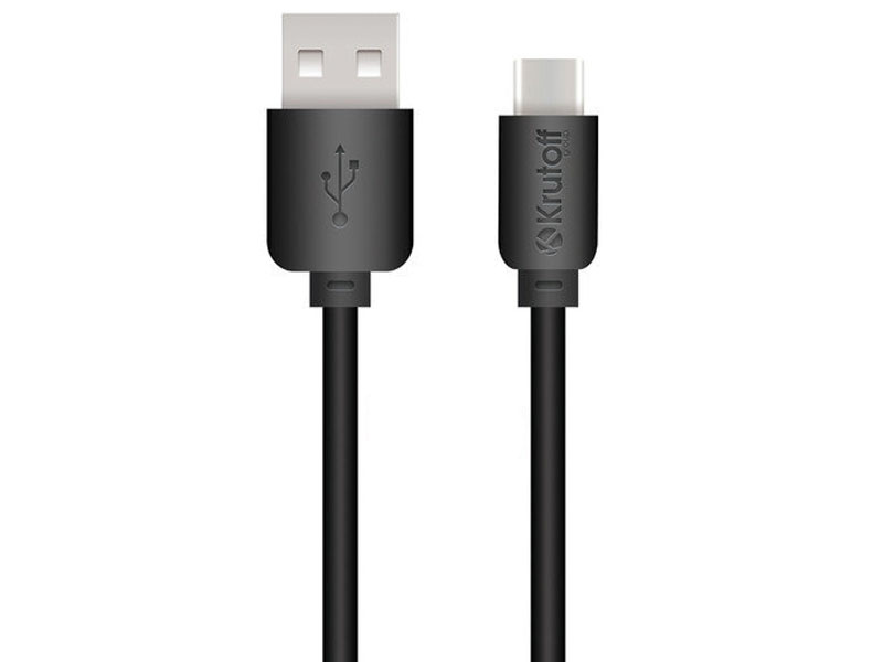 фото Аксессуар Krutoff Classic USB - USB Type-C 1m Black 14857