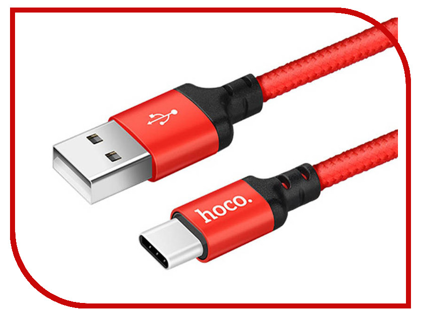 

Аксессуар Hoco Times Speed X14a USB - Type C 1m Red-Black, Times Speed X14a