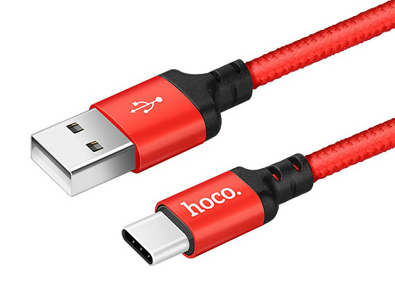 Аксессуар Hoco Times Speed X14a USB - Type C 1m Red-Black аксессуар hoco s6 sentinel usb type c 1 2m red