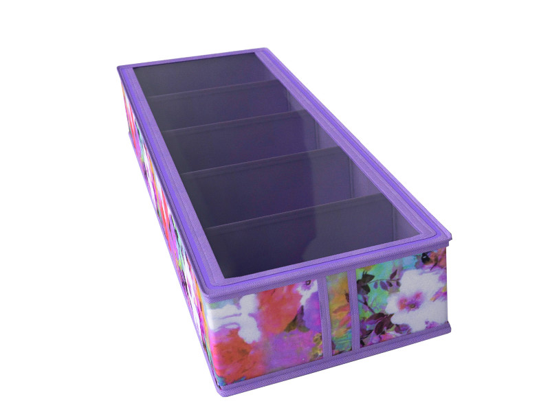 

Аксессуар Короб для обуви Cofret Акварель 26x78x12cm на 5 ячеек 336, 336