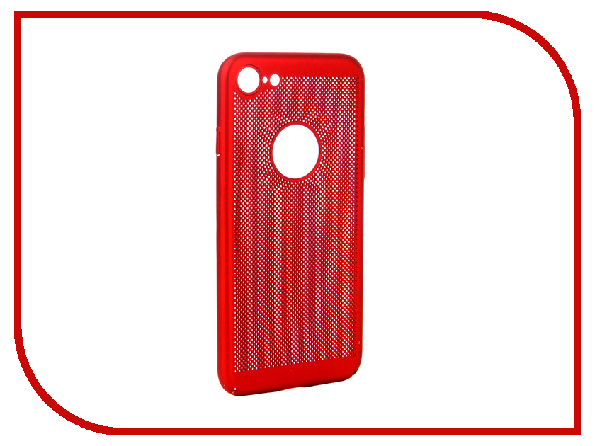 

Аксессуар Чехол Brosco для APPLE iPhone 8 Perforated Red IP8-HOLE-RED, IP8-HOLE-RED