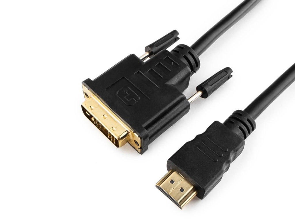 Аксессуар Gembird Cablexpert HDMI-DVI 19M/19M Single Link 0.5m Black CC-HDMI-DVI-0.5M переходник hdmi dvi buro hdmi 19m dvi d f adpt черный