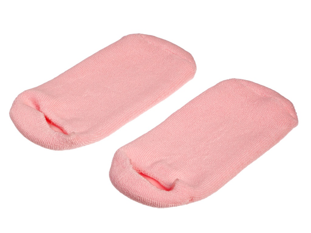 фото Маска-носки bradex увлажняющие, гелевые многоразового использования pink kz 0531