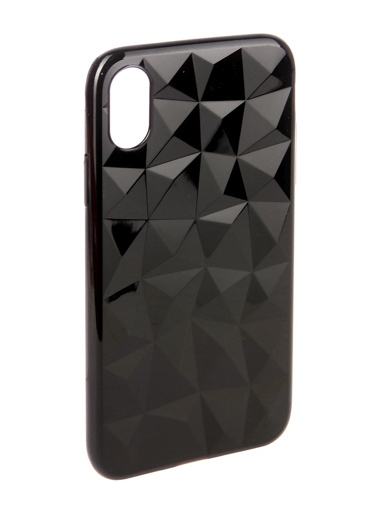 фото Аксессуар Чехол SkinBox для APPLE iPhone X Slim Silicone Diamond Black T-S-AIX-007