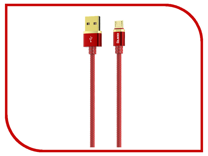 

Аксессуар Olmio Deluxe USB 2.0 - microUSB 1m 2.1A Red ПР038852, ПР038852