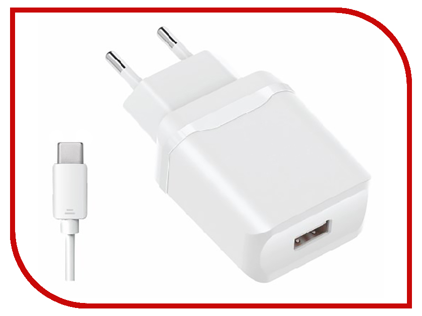 

Зарядное устройство Olmio USB 2.4A Smart IC + кабель Type-C White ПР038738, ПР038738