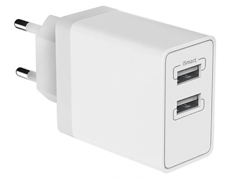 

Зарядное устройство Olmio 2xUSB 3.4A Smart IC White ПР038739, ПР038739