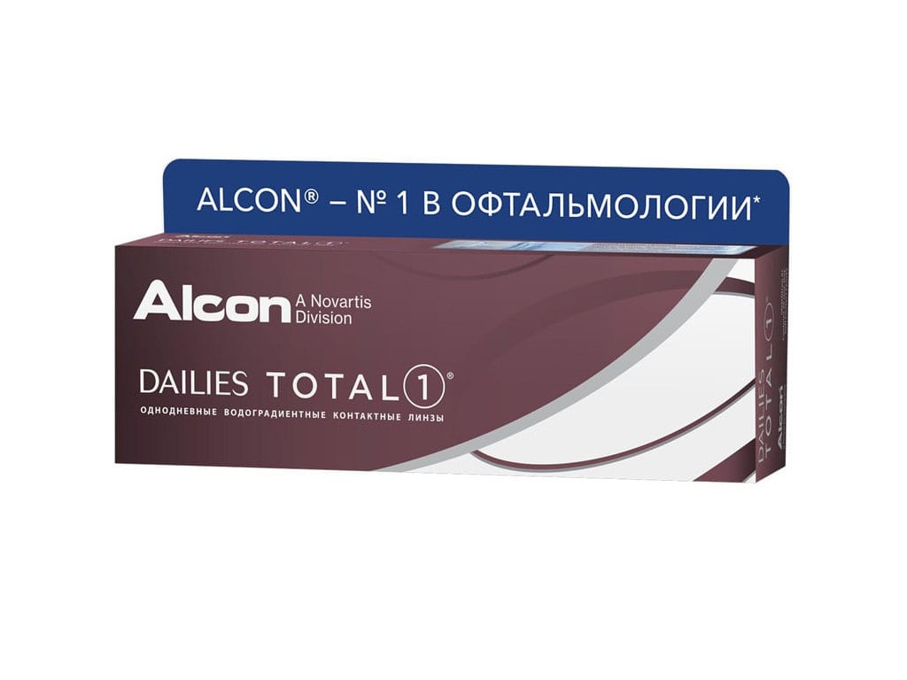 фото Контактные линзы alcon dailies total 1 (30 линз / 8.5 / -0.5)