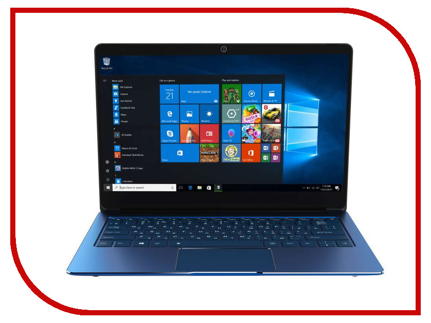 

Ноутбук Irbis NB125 Blue (Intel Celeron N3350 1.1 GHz/3072Mb/32Gb/Intel HD Graphics/Wi-Fi/Bluetooth/Cam/12.5/1920x1080/Windows 10), NB125