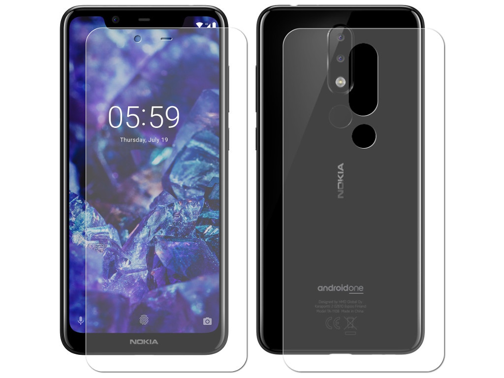 

Аксессуар Защитная пленка LuxCase для Nokia 5.1 Plus Front & Back Full Screen Transparent 88650, 88650