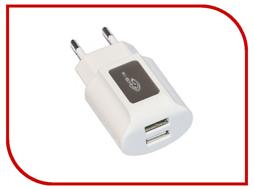 

Зарядное устройство KS-is Toss KS-056W 2xUSB 2000mA White, KS-056W