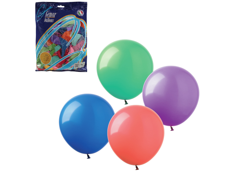 фото Набор воздушных шаров Веселая затея 12-inch 100шт Пастель Ассорти 1101-0006