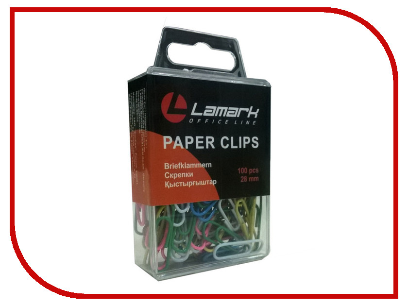 

Скрепки Lamark 100шт 28mm Colored PC0227, PC0227