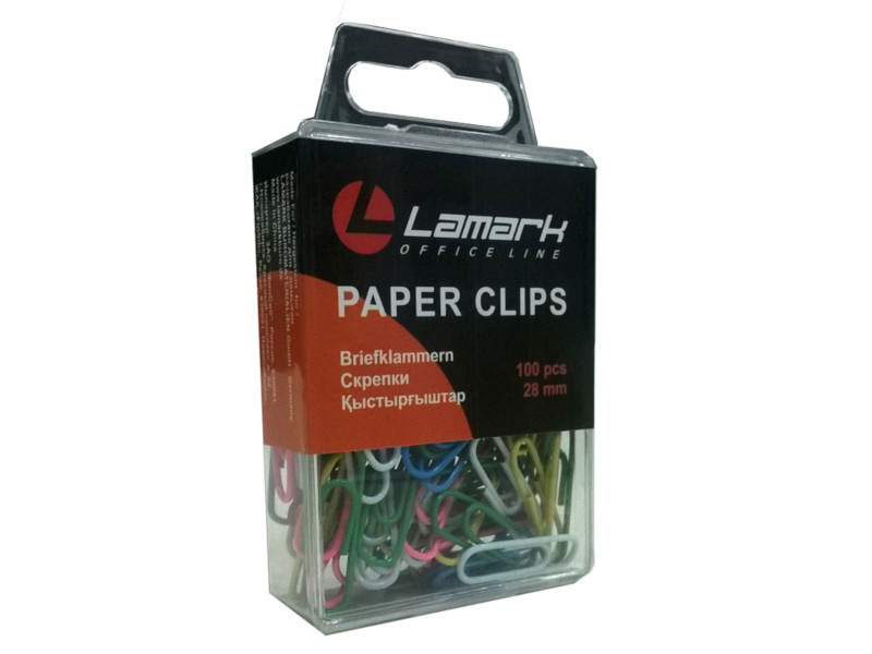 

Скрепки Lamark 100шт 28mm Colored PC0227, PC0227