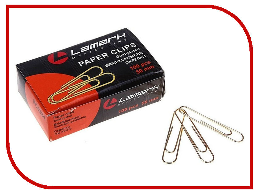 

Скрепки Lamark 100шт 50m Gold PC0224, PC0224