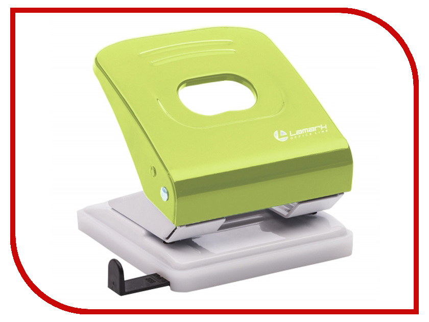 

Дырокол Lamark Mettallic 30л с линейкой Light Green PN0150-LG, PN0150-LG