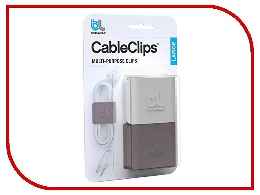 

Аксессуар Клипсы-держатели Bluelounge CableClip Large BLUCC-LG, BLUCC-LG