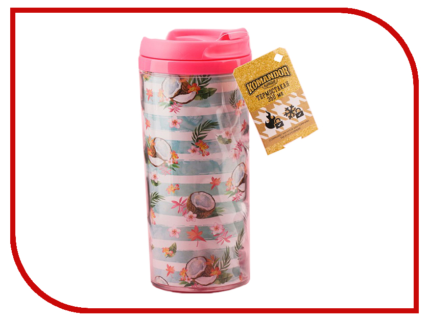 

Термокружка Командор Кокосы 350ml 2859707, Кокосы