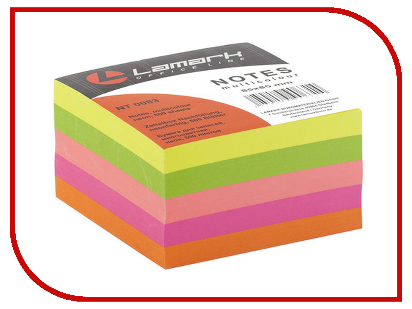 

Стикеры Lamark 85x85mm 500 листов 5 Neon Colors NT0083, NT0083
