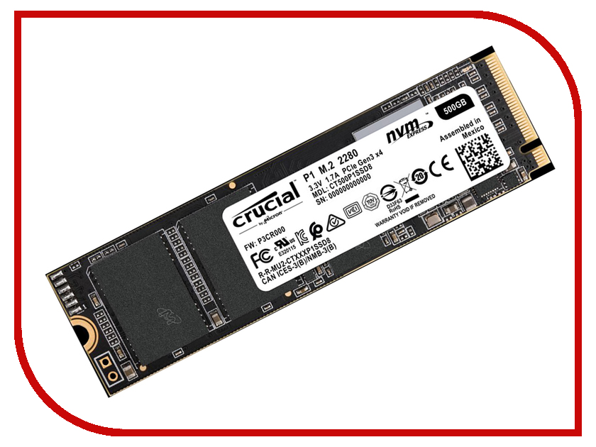 фото Жесткий диск 500Gb - Crucial P1 SSD CT500P1SSD8