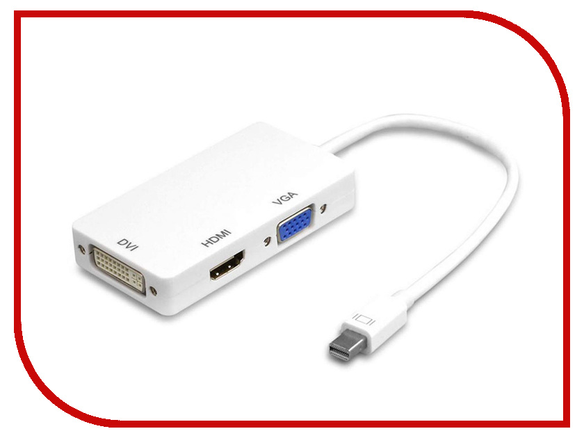 фото Аксессуар Orient C310 Mini DisplayPort M to HDMI/ DVI-I/ VGA White