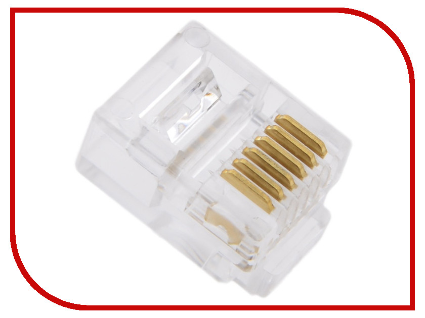 

Коннектор VCOM RJ-12 6P6C VTE7717-1/100 - 100шт, VTE7717-1/100