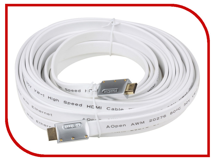 фото Аксессуар AOpen HDMI 19M 1.4V 3D 10m ACG545A-W-10M