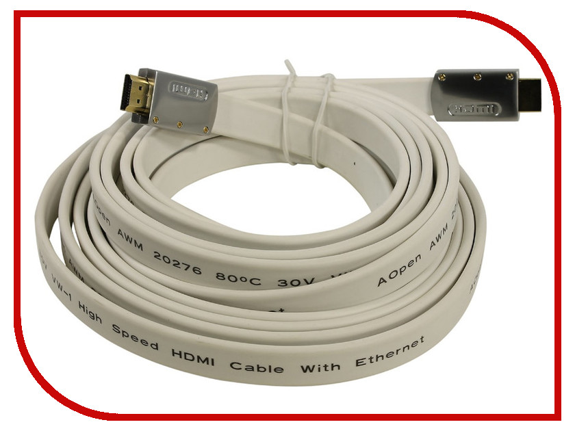 фото Аксессуар AOpen HDMI 19M 1.4V 3D 5m ACG545A-W-5M