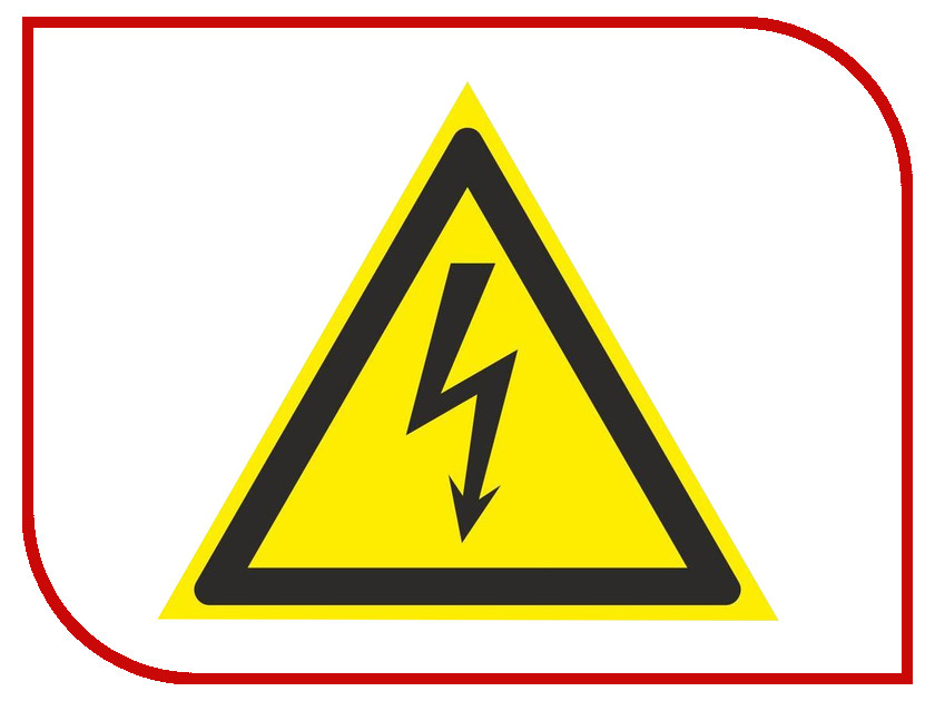 фото Знак Фолиант Опасность поражения электрическим током 150x150x150mm W08