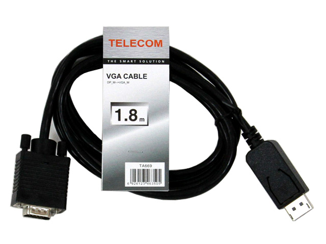 Аксессуар Telecom DisplayPort M to VGA M 1.8m TA669-1.8M аксессуар telecom dvi vga m 1 8m ta680f 1 8m