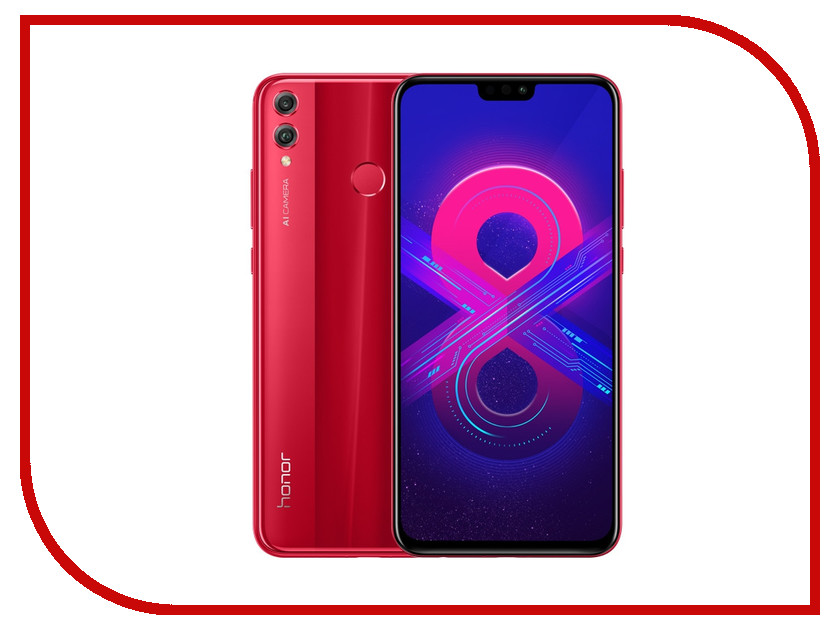 

Сотовый телефон Honor 8X 4/64GB Red, 8X