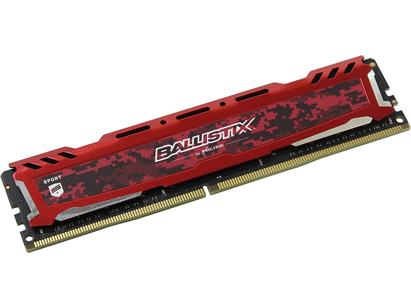 фото Модуль памяти Crucial Ballistix Sport LT Red DDR4 DIMM 2400MHz PC4-19200 CL16 - 16Gb BLS16G4D240FSE