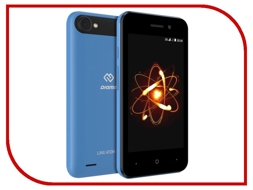 

Сотовый телефон Digma LINX ATOM 3G Blue, Atom 3G